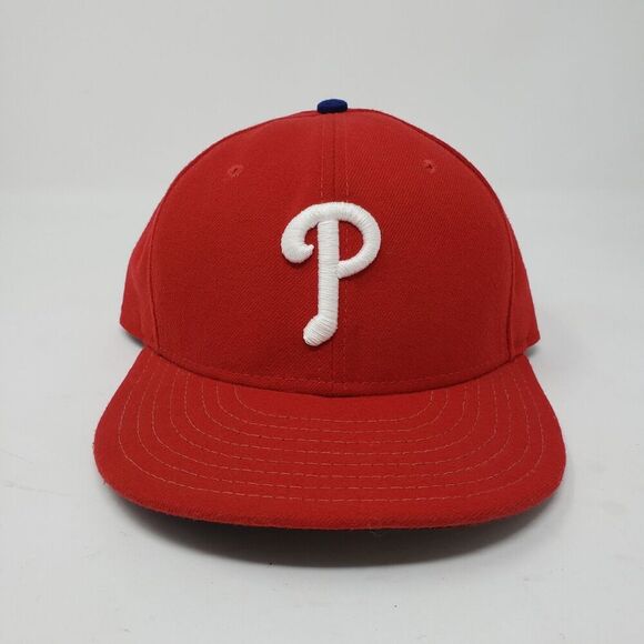 New Era 59Fifty Fitted Cap Philadelphia Phillies Red 7 1/4 Cool Base On Field - Picture 2 of 8
